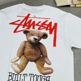  Áo Stussy [Unisex] - Built Tough Bear - White 