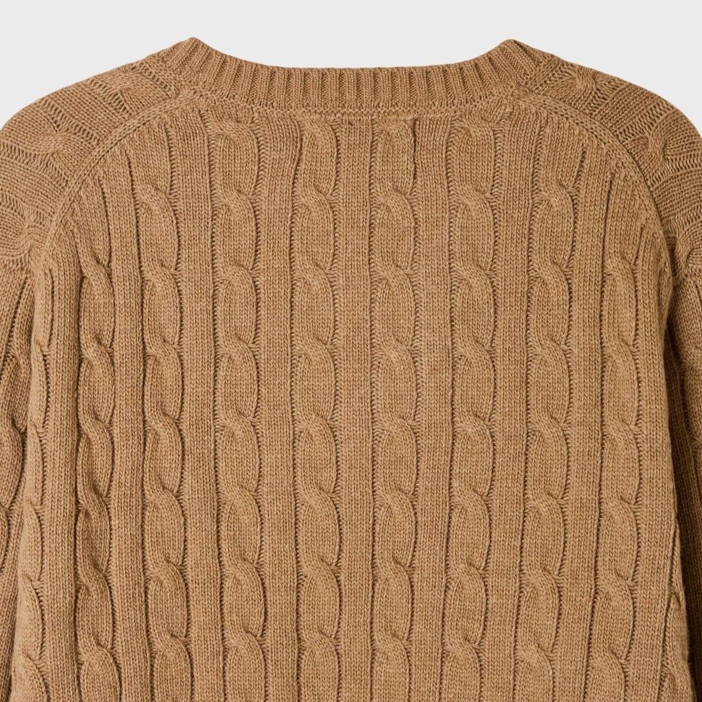  Áo Len Whoau - Steve Cable V-neck Pullover - WHKAG4922F 