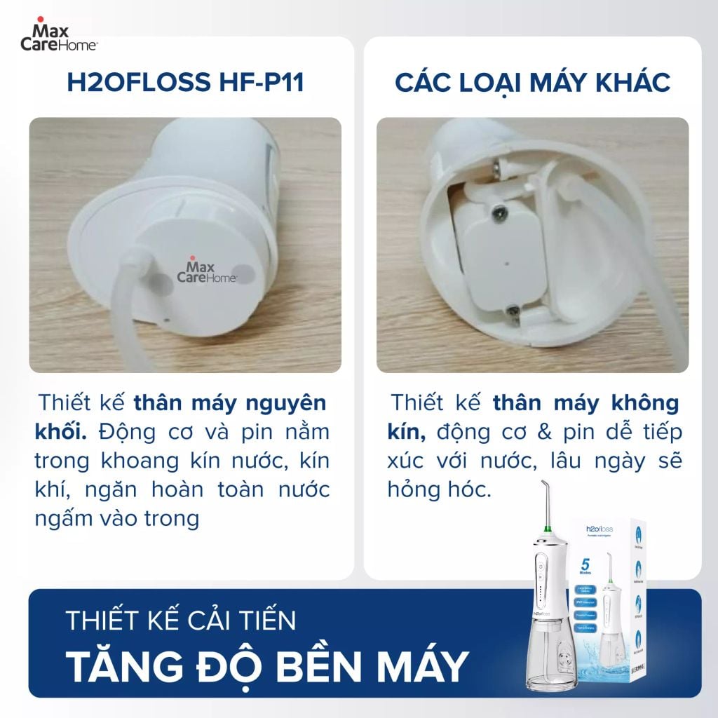 Máy tăm nước H2ofloss HF-P11 tăng cường chống nước