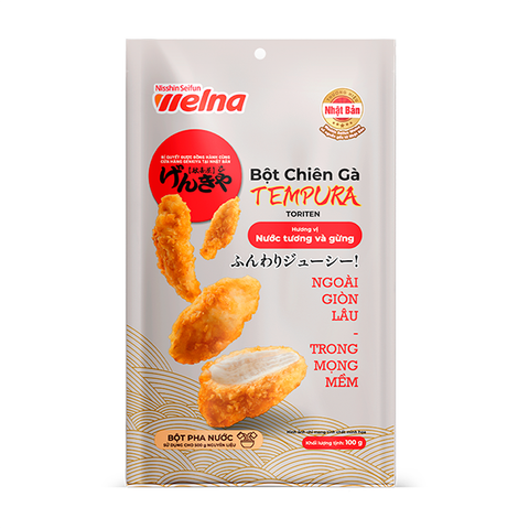  Combo 5 Gói Bột Chiên Gà Tempura Hương Vị Nước Tương và Gừng 100g 