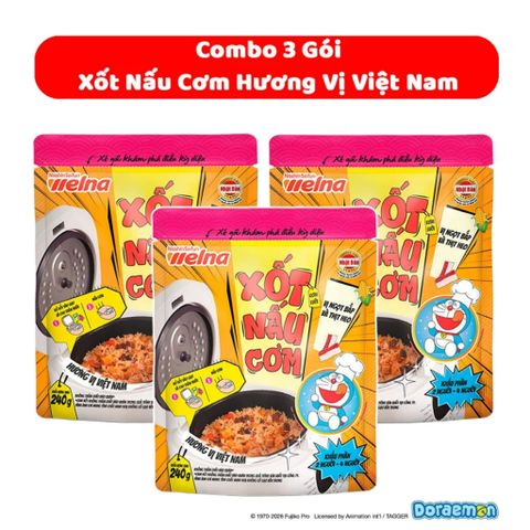  Combo 3 Gói Xốt Nấu Cơm Nisshin Seifun Welna 