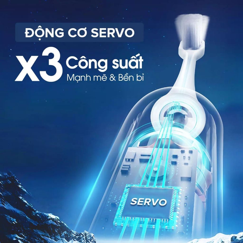 Bàn chải điện Maxcare Sonic X Whitening xoay 60 độ