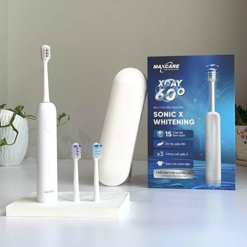 Bàn chải điện Maxcare Sonic X Whitening xoay 60 độ 