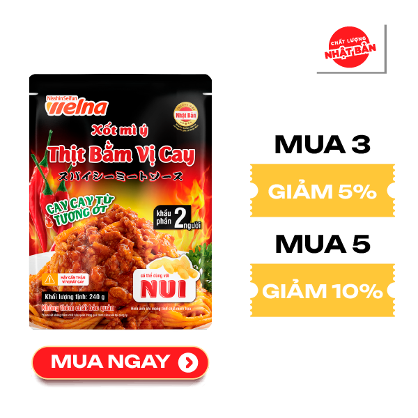 Xốt Mì Ý Thịt Bằm Vị Cay