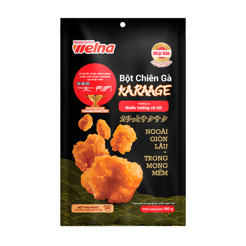  Combo 10 Gói Bột Chiên Gà Karaage Hương Vị Nước Tương và Tỏi 100g 