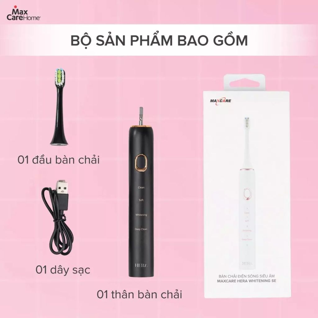 Bàn chải điện làm sạch sâu Maxcare Hera Whitening SE