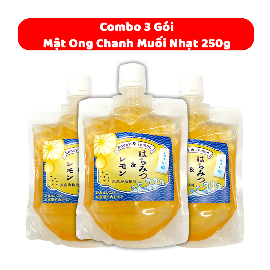 Combo 3 Gói Mật Ong Chanh Muối Nhạt