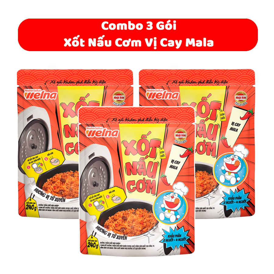 Combo 3 Gói Xốt Nấu Cơm Nisshin Seifun Welna