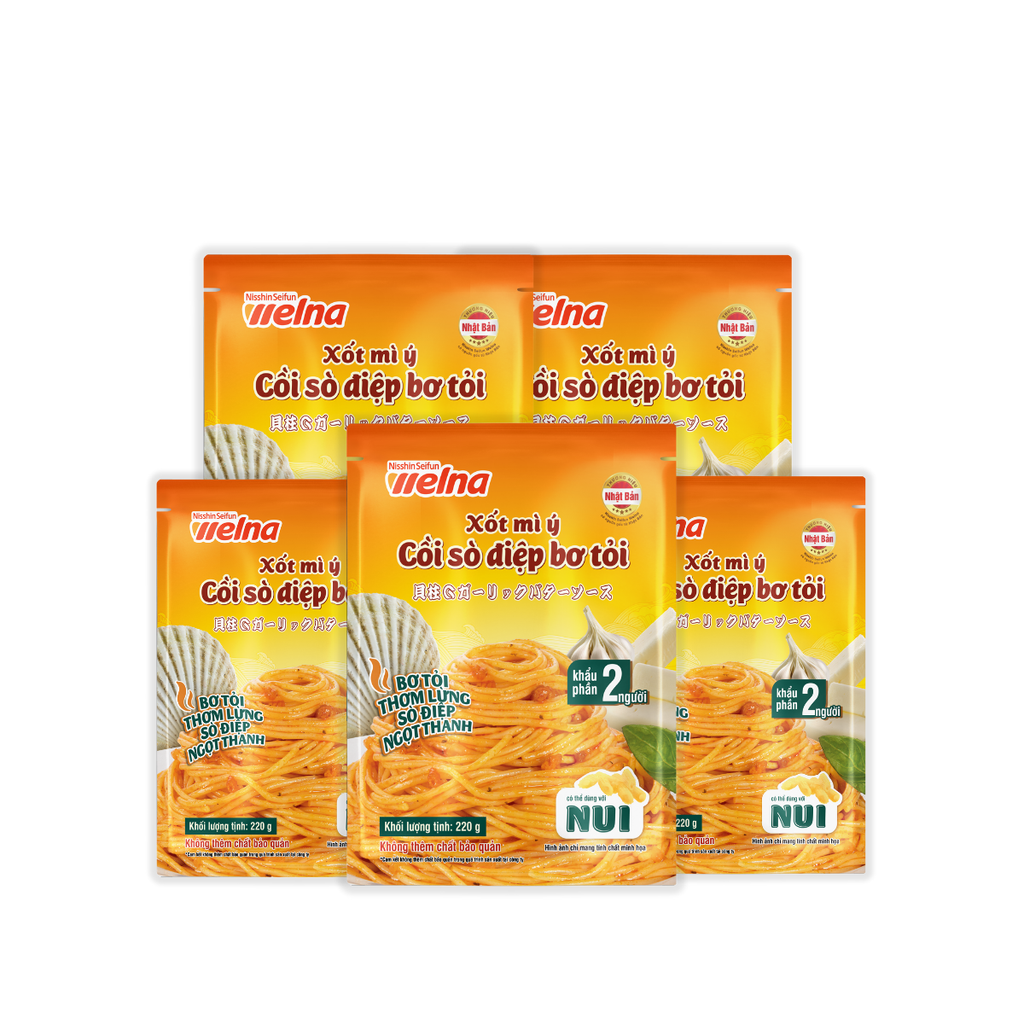 Combo 5 Gói Xốt Mỳ Ý Và Xốt Nấu Cơm Nisshin Nhiều Vị