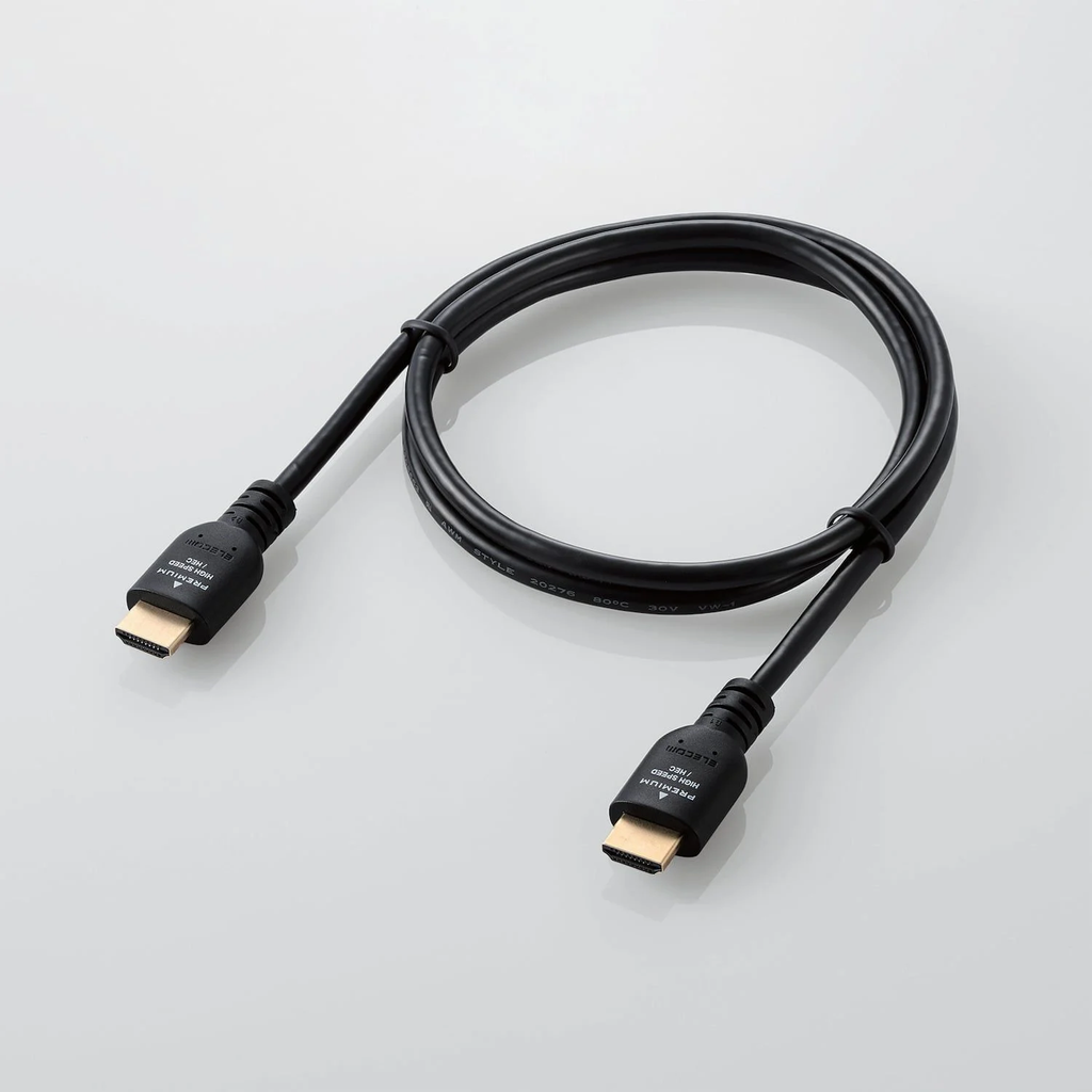 Cáp HDMI Elecom DH-HDPS14E - 5m | Hỗ trợ 4K 60Hz, HEC, 3 lớp dày dặn