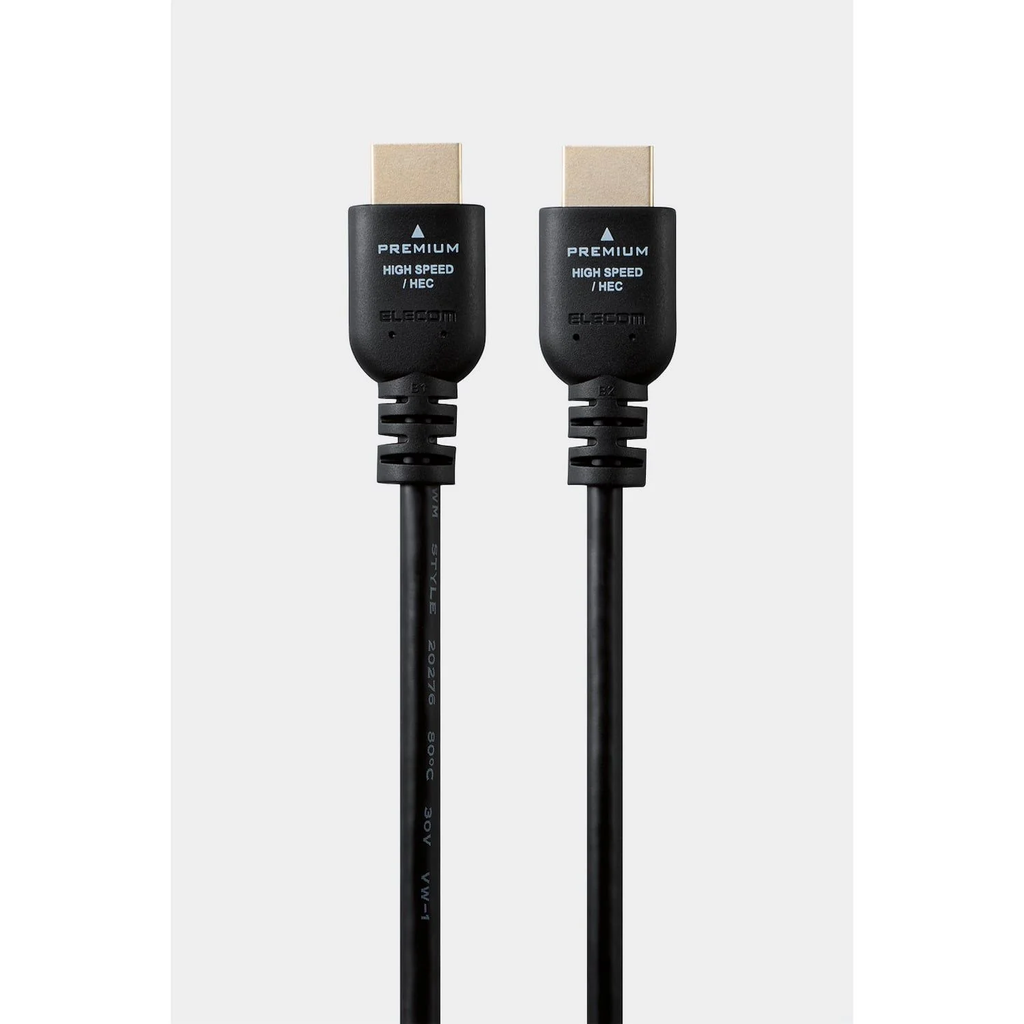 Cáp HDMI Elecom DH-HDPS14E - 5m | Hỗ trợ 4K 60Hz, HEC, 3 lớp dày dặn