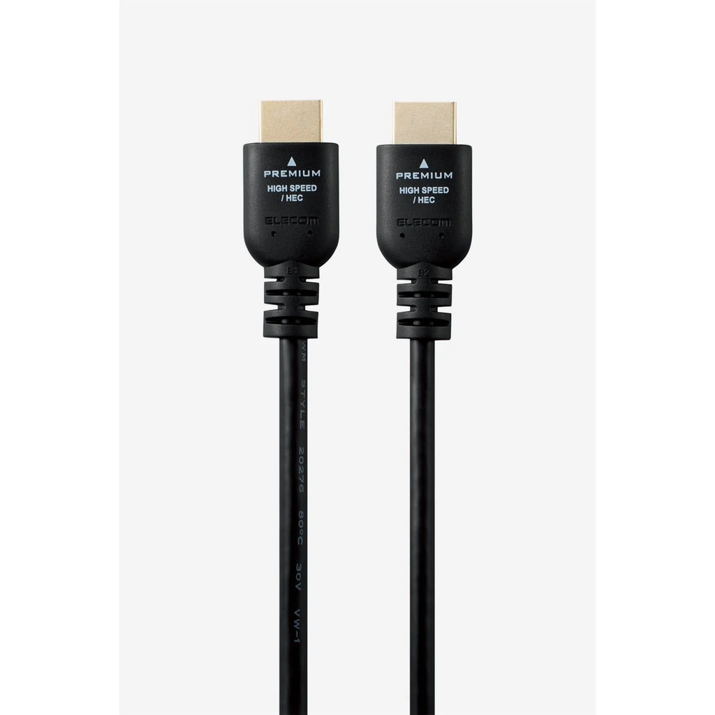Cáp HDMI Elecom DH-HDPS14E - 5m | Hỗ trợ 4K 60Hz, HEC, 3 lớp dày dặn
