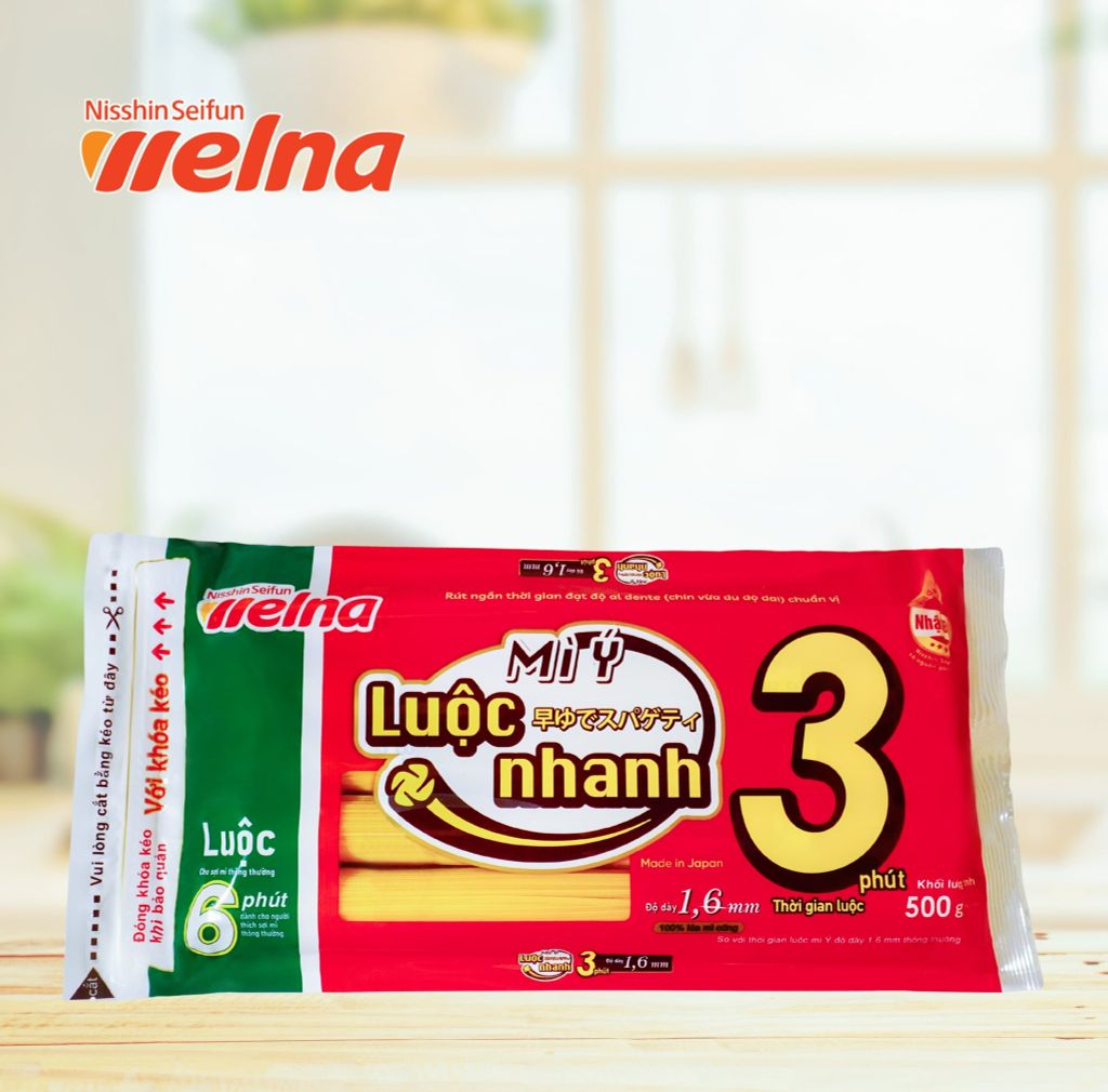 Mì Ý Luộc Nhanh Độ Dày 1,6 Mm Nisshin Seifun Welna