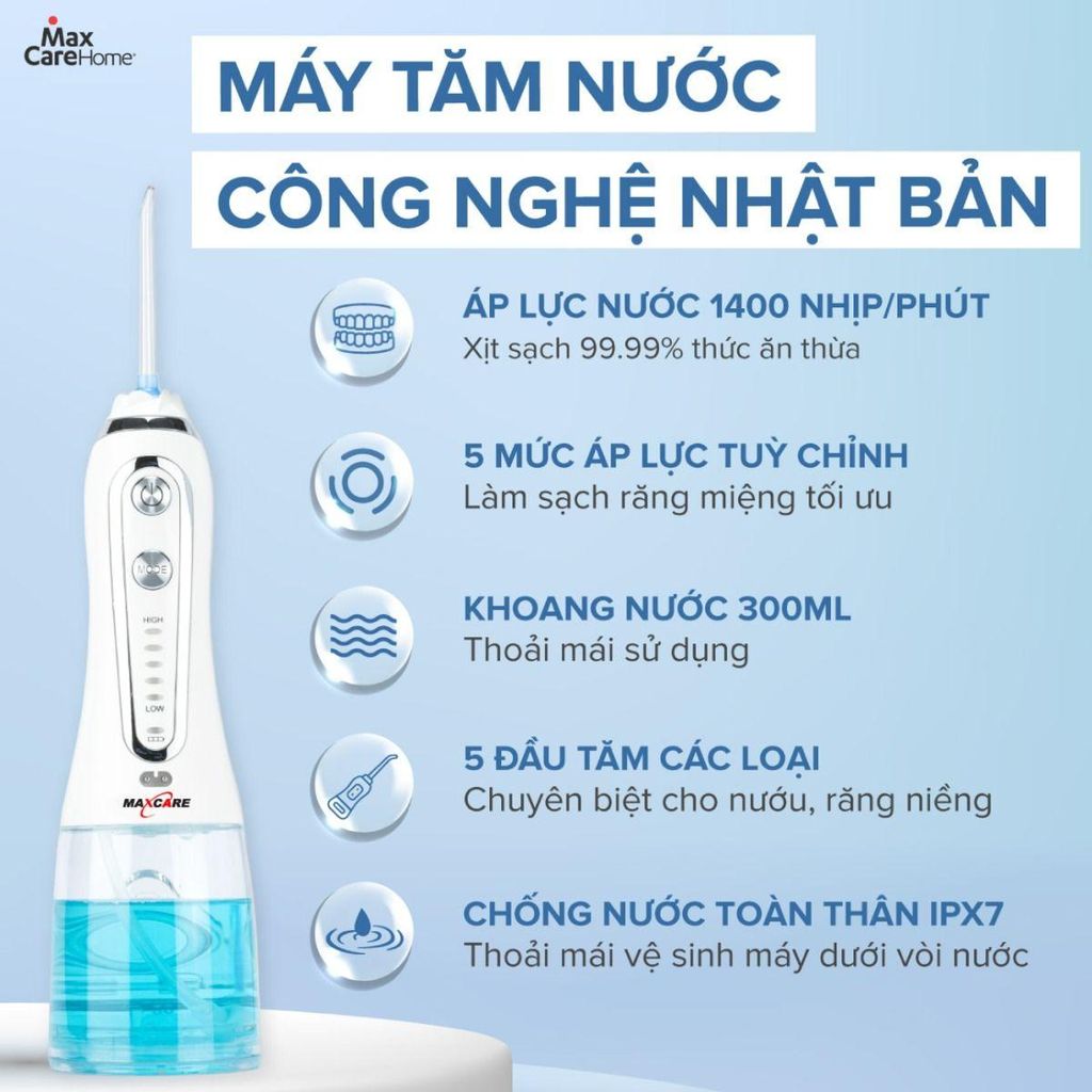 Máy tăm nước cầm tay Maxcare Max456S