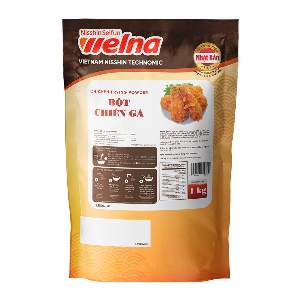 Combo 2 Gói Bột Chiên Gà 1KG Nisshin Seifun Welna