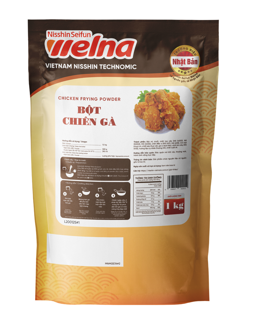 Combo 2 Gói Bột Chiên Gà 1KG Nisshin Seifun Welna