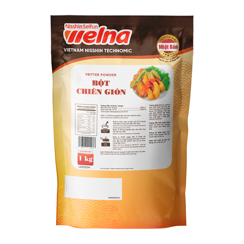  Bột Chiên Giòn 1KG Nisshin Seifun Welna 