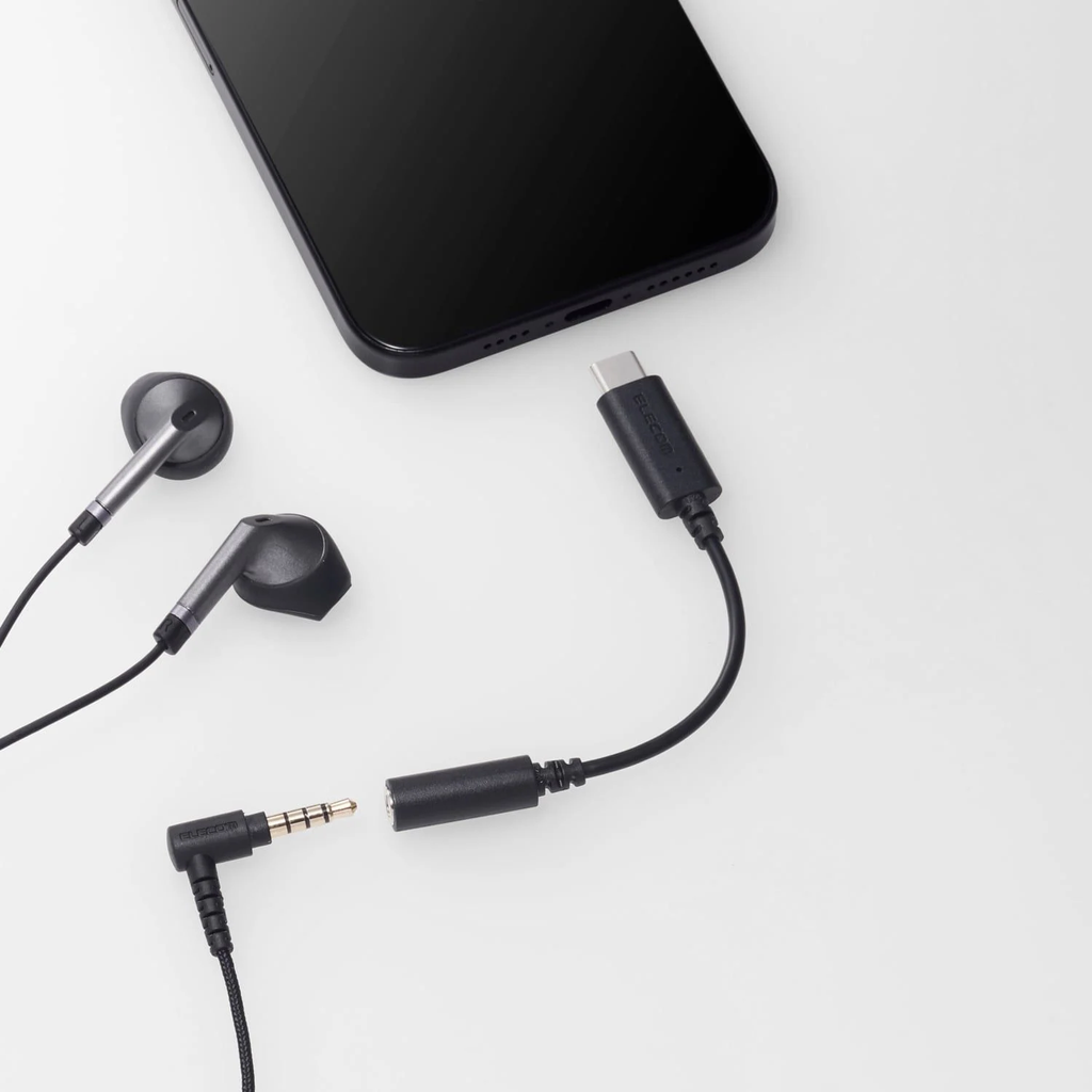 Cổng chuyển đổi Audio Elecom MPA-C35D | Type-C to Jack 3.5mm, Hỗ trợ DAC