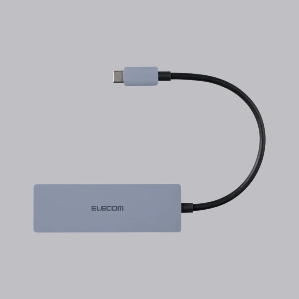 Hub chuyển đổi Elecom U3HC-H040NV | 4 USB-A, USB 3.2 (Gen 1), 15cm