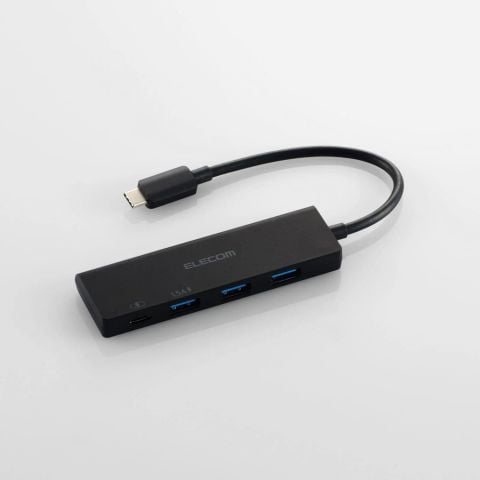  Hub chuyển đổi Elecom U3HC-H040PBK | 1 USB-C + 3 USB-A, USB 3.1 (Gen 1), PD100W 