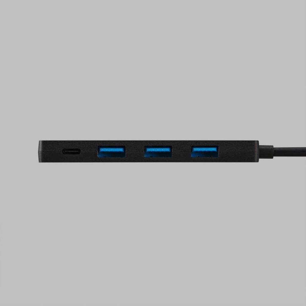 Hub chuyển đổi Elecom U3HC-H040PBK | 1 USB-C + 3 USB-A, USB 3.1 (Gen 1), PD100W