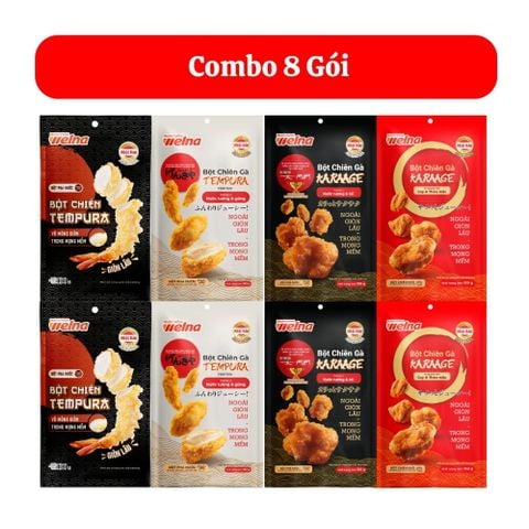  Combo 8 Gói Bột Chiên Nisshin Seifun Welna 100g Nhiều Loại 