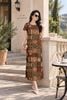 Đầm Suông Trung Niên Linen Dáng Dài Xẻ Chân Tùng Sang Trọng DL572