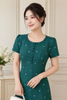 Đầm Suông 8 Mảnh Phối Cúc Trẻ Trung Tôn Dáng Gọn DL520