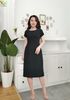 Đầm Suông Đen Phối Nút Thanh Lịch Gọn Dáng DL509