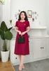 Đầm Suông A Cổ Xẻ Phối Cúc Tôn Dáng Gọn DL577