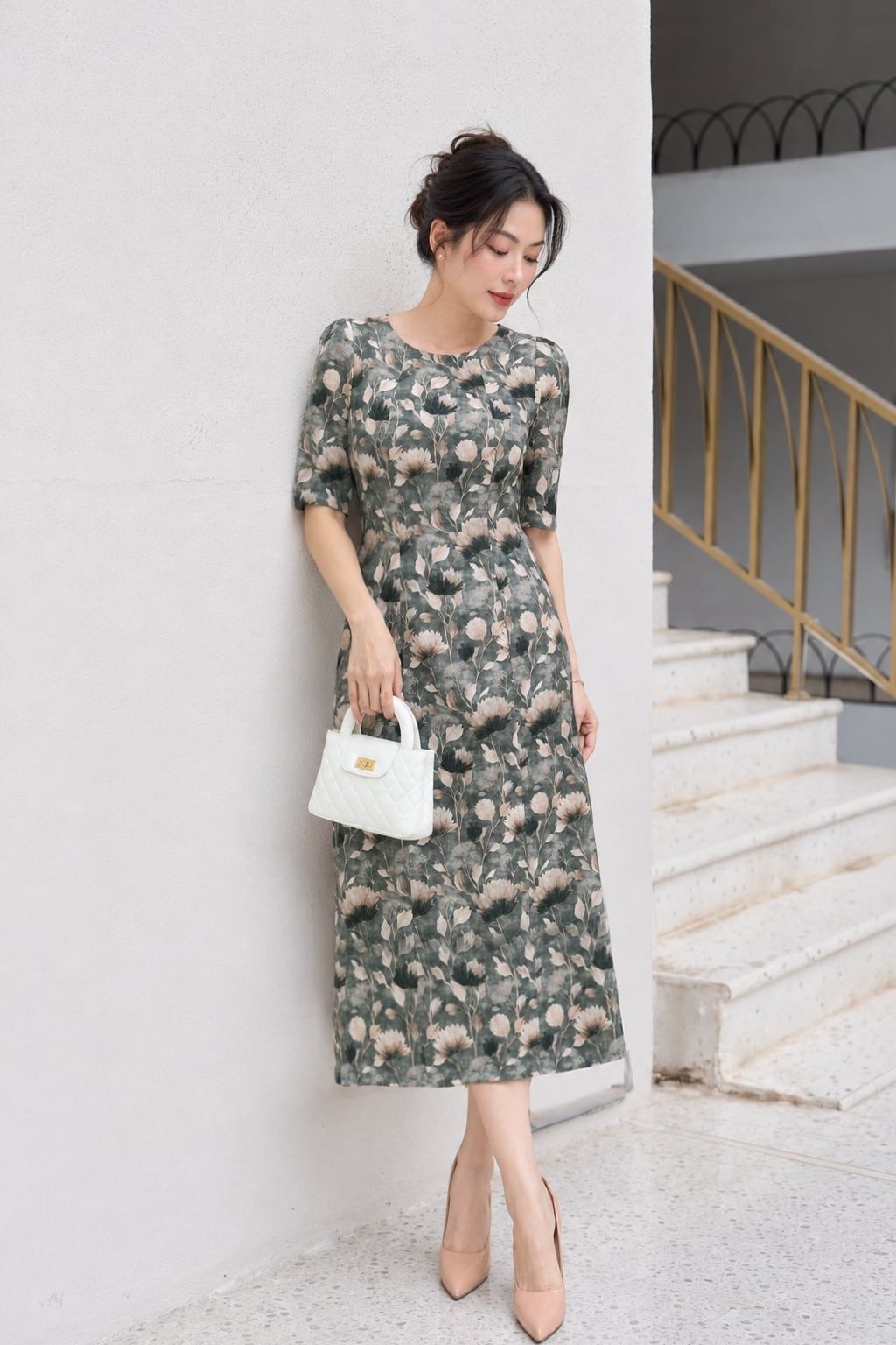 Đầm Suông Tay Lỡ Linen Xịn Xẻ Tà Sang Trong Thanh Lịch DL585