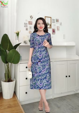  Đầm Suông Tay Lỡ Lụa Vân Tuyết Cao cấp sang trọng DL655 