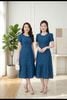 Đầm Suông A Đuôi Cá Xanh Jean Trẻ Trung Tôn Dáng DL683