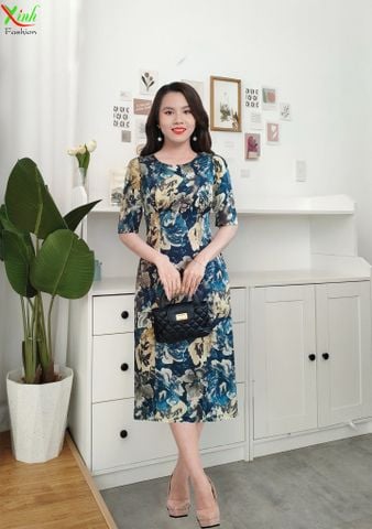  Đầm Suông A Tay Lỡ Lụa 2 Da Mát Mịn Co Giãn Nhẹ DL697 