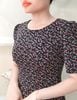 Đầm Suông A Tay Lỡ Đen Hoa Nhí Trẻ Trung DL730