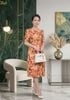 Đầm Suông A Tay Lỡ Lụa Thượng Uyển Hoa In 3D DL698