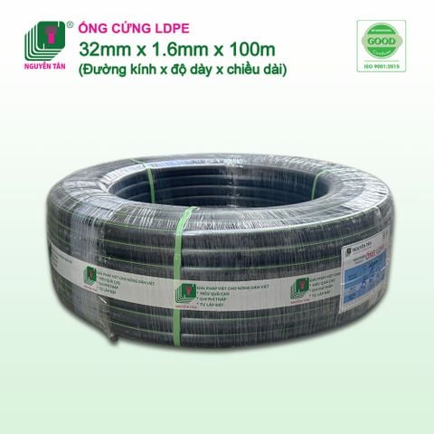Ống cứng LDPE Nguyễn Tân 32mm x 1.6mm x 100m