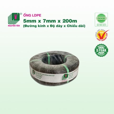 Ống tizo LDPE Nguyễn Tân 5x7mm