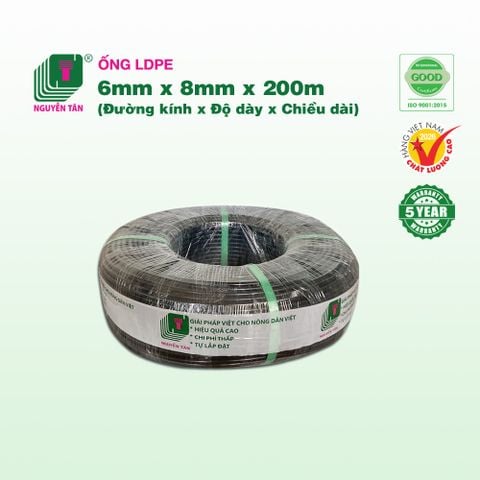 Ống tizo LDPE Nguyễn Tân 6x8mm