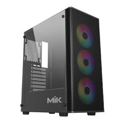 Thùng máy MIK Aion Black | Kèm sẵn 3 Fan RGB