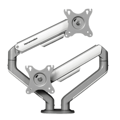 Giá treo màn hình đôi Human Motion T6 Pro Dual - Trắng/ 17 - 32 inch