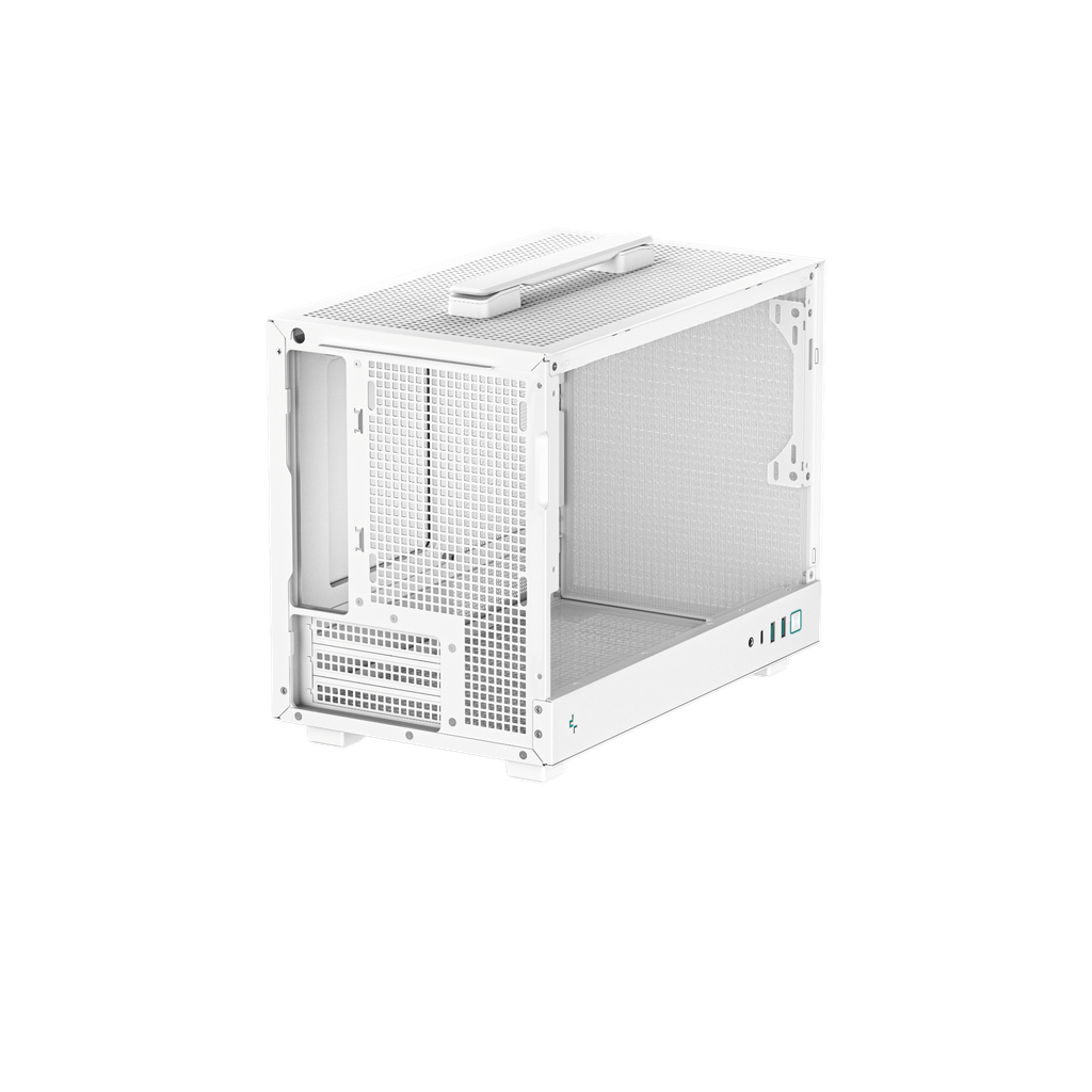 Thùng máy Deepcool CH160 WH Glass Mini-ITX | Trắng, không kèm fan