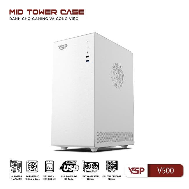 Thùng máy VSP V500 - Trắng