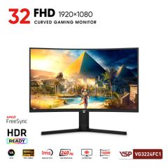 Màn hình Gaming FPS VSP VG3224FC1 | 31.5 inch, Full HD, VA, 240hz, 1ms, cong
