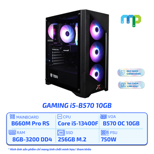 PC MPC GAMING i5-13400F/B660M/32GB/256GB SSD/VGA B570 10GB/750W