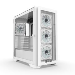 Thùng máy Jetek Gaming Squid Z6 Trắng - Kèm sẵn 4 Fan RGB