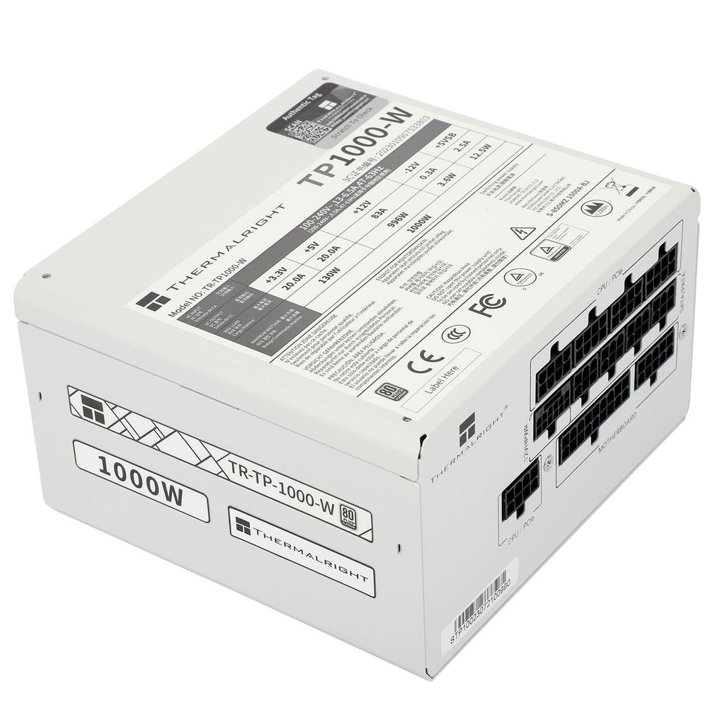 Nguồn máy tính Thermalright TP 1000 nhập khẩu - Trắng | 1000W, 80 Plus Platinum, PCIe 5.0