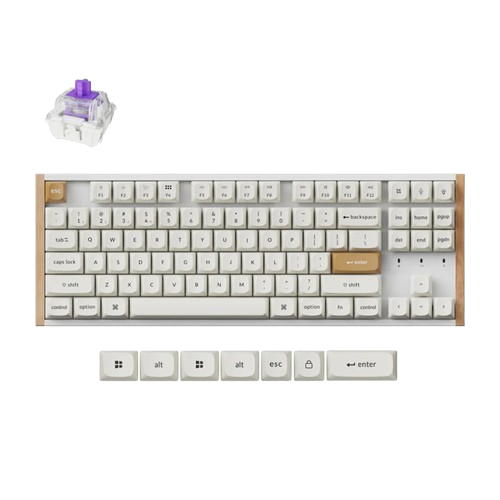 Bàn phím không dây Keychron K8H-Q1 Nebula Magnetic Switch White