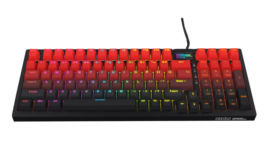 Bàn phím có dây Zidli K980 Max (RGB)/Red black