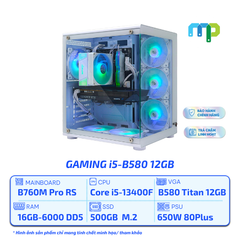 PC MPC GAMING i5-13400F/B760M Pro RS/16GB/500GB SSD/Arc B580 TITAN 12GB/650W White